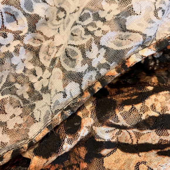 Leopard Semitransparent Brown Orange and beige Colours  Mini Dress Size M - Picture 16 of 16